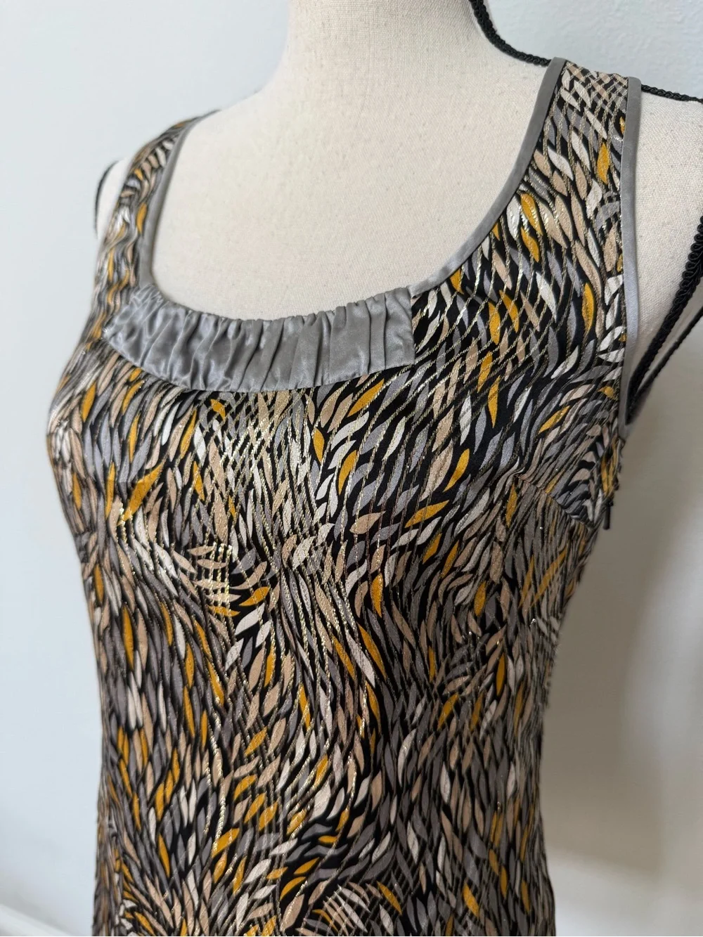Tory Burch Shimmering Silk Blend Sleeveless Blouse